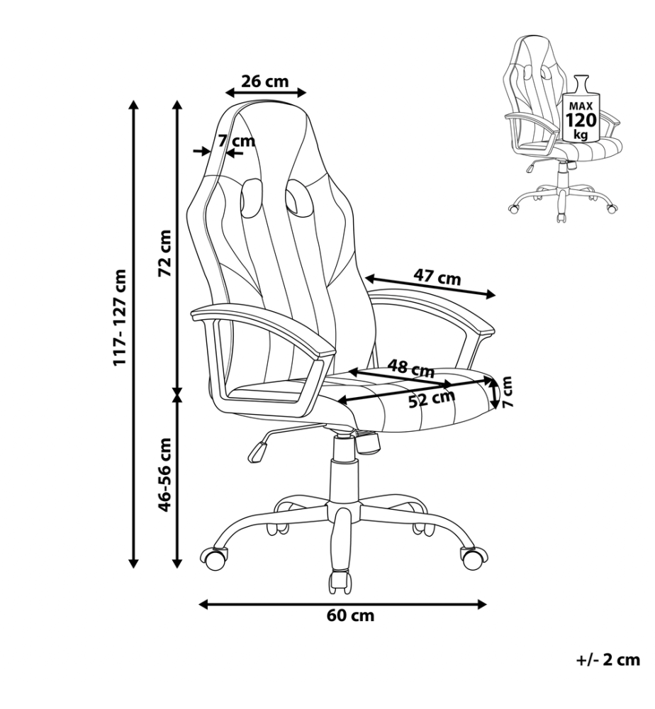 Chaise de bureau SUCCESS Cuir PU Vert citron