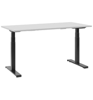 Scrivania elettrica regolabile in altezza DESTIN II Grigio/Nero 130 cm 72 cm