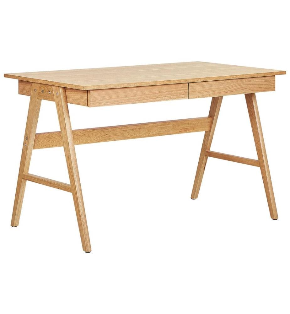Table de bureau SHESLAY Marron clair 120 cm 70 cm avec tiroirs