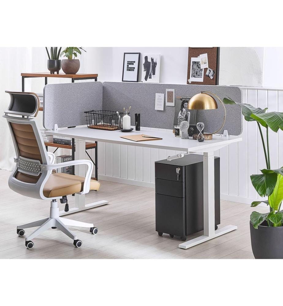 Cloison amovible de bureau WALLY 80 x 40 cm Gris clair