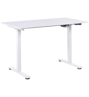 Schreibtisch elektrisch höhenverstellbar GRIFTON Weiss 120 cm 60 cm