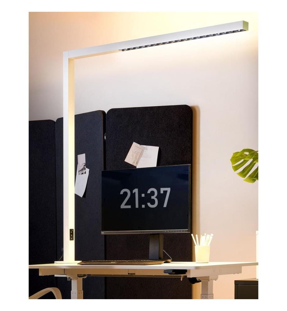LED Clamp-On Desk Lamp OCTANT with Motion Sensor Metal White