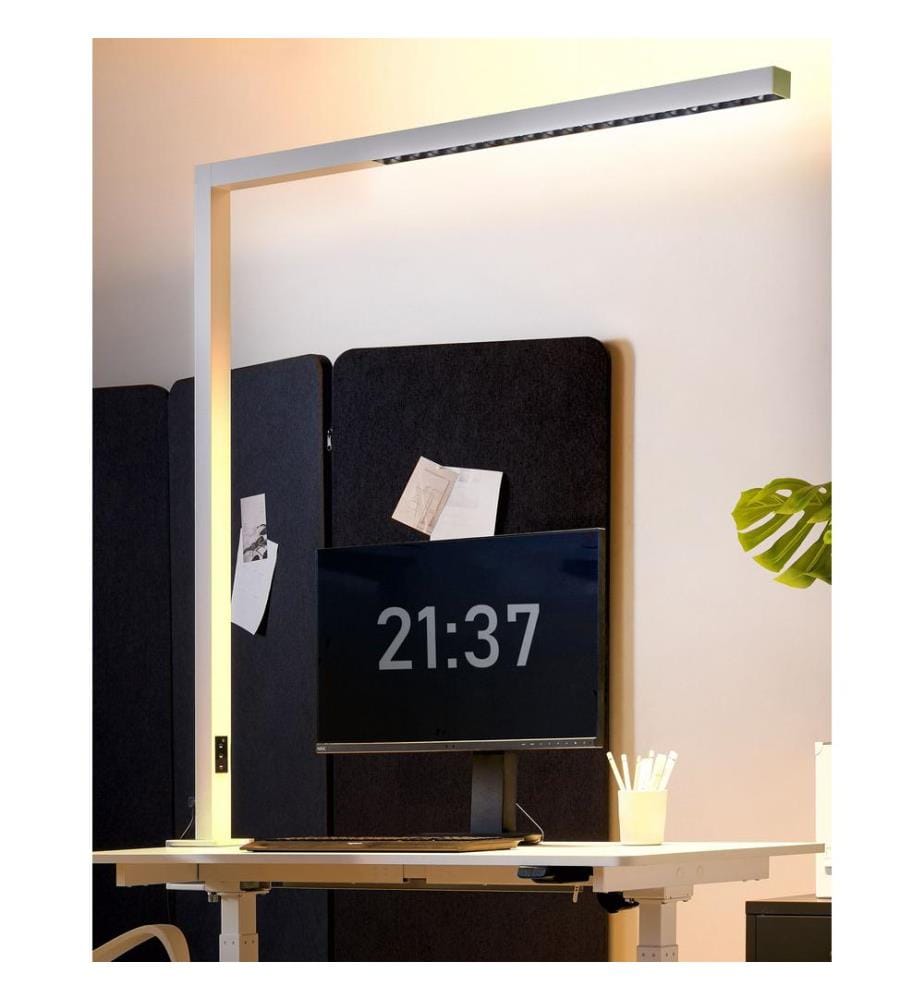 LED Clamp-On Desk Lamp OCTANT with Motion Sensor Metal Silver