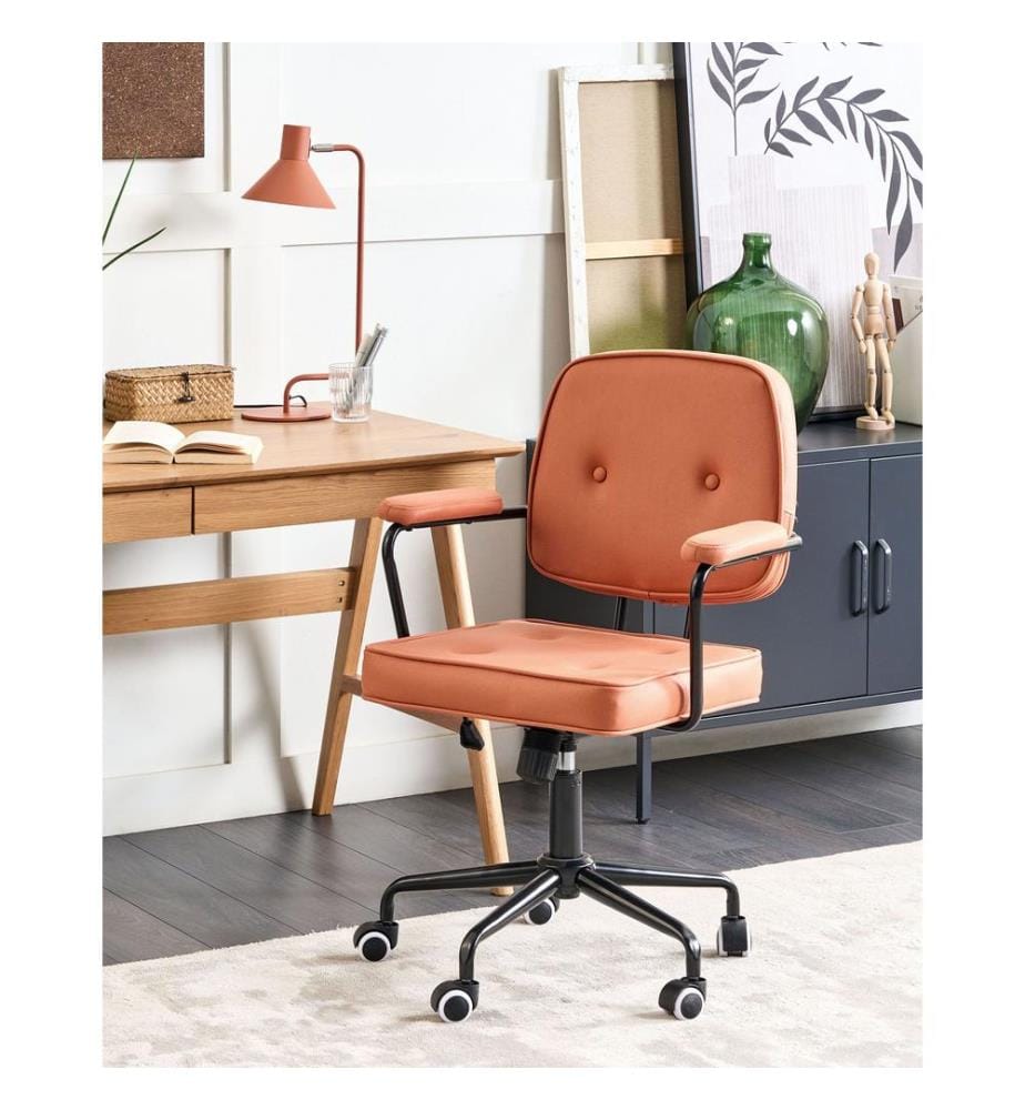 Desk Chair PAWNEE Fabric Orange