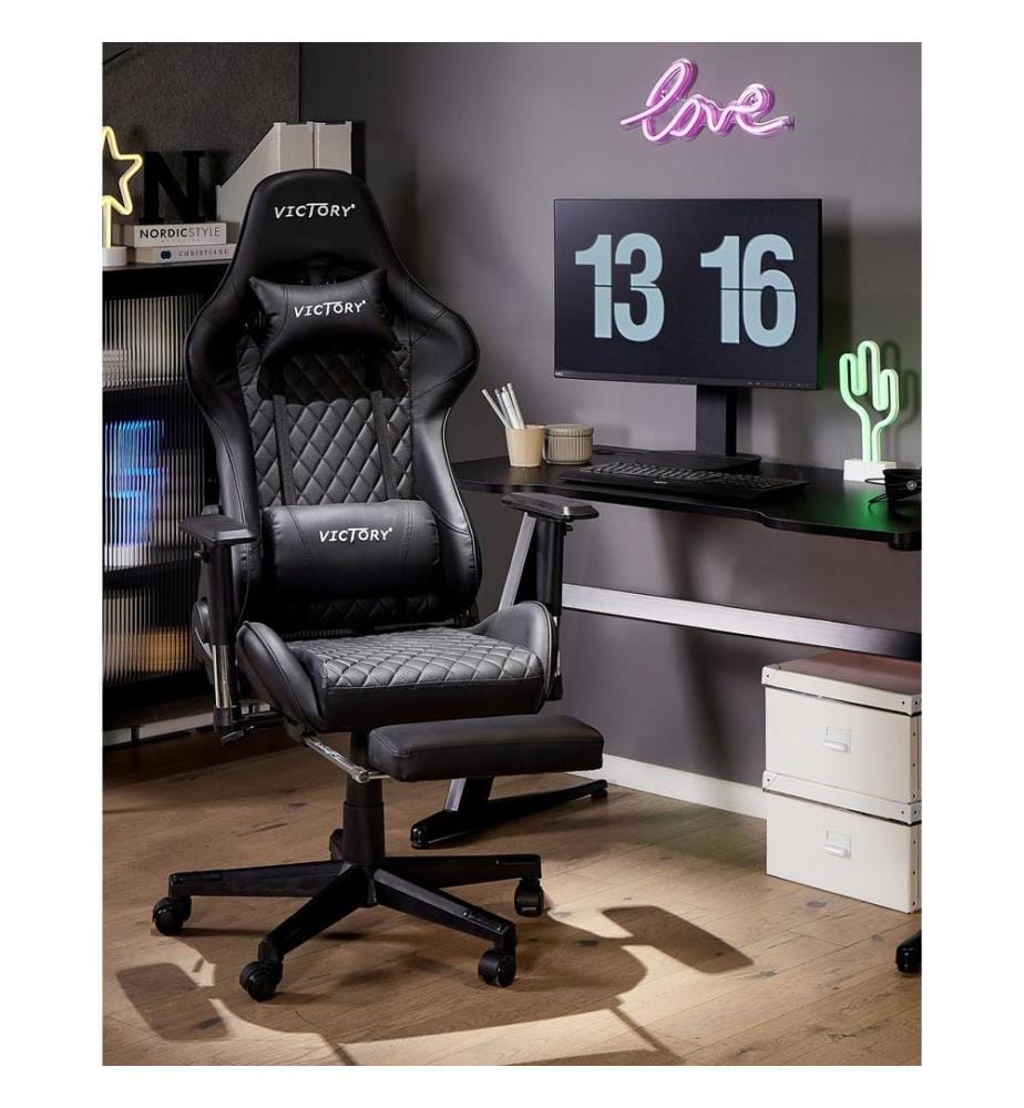 Siège de gaming VICTORY Cuir PU Noir