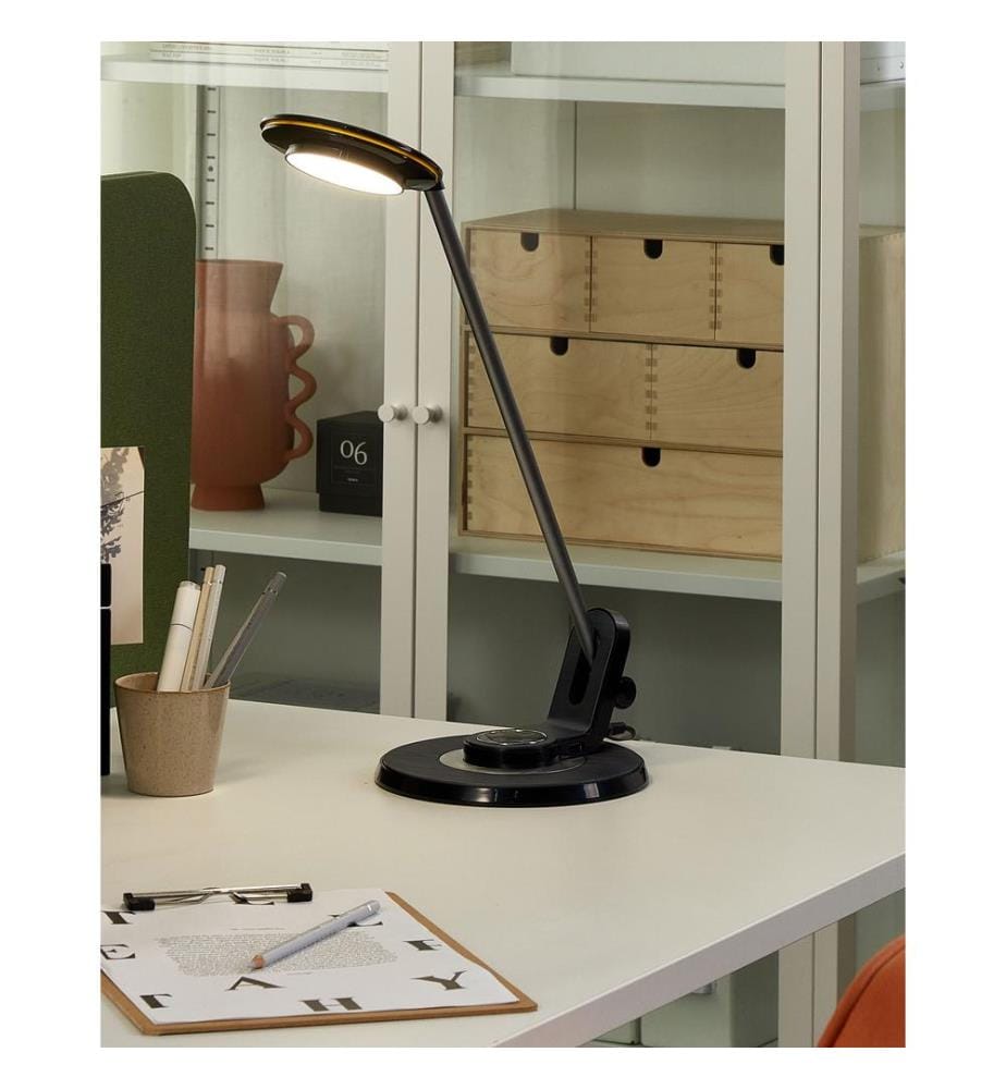 Lampada da scrivania a LED CORVUS con dimmer Metallo Nero