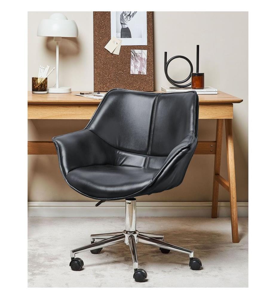 Chaise de bureau NEWDALE Cuir PU Noir