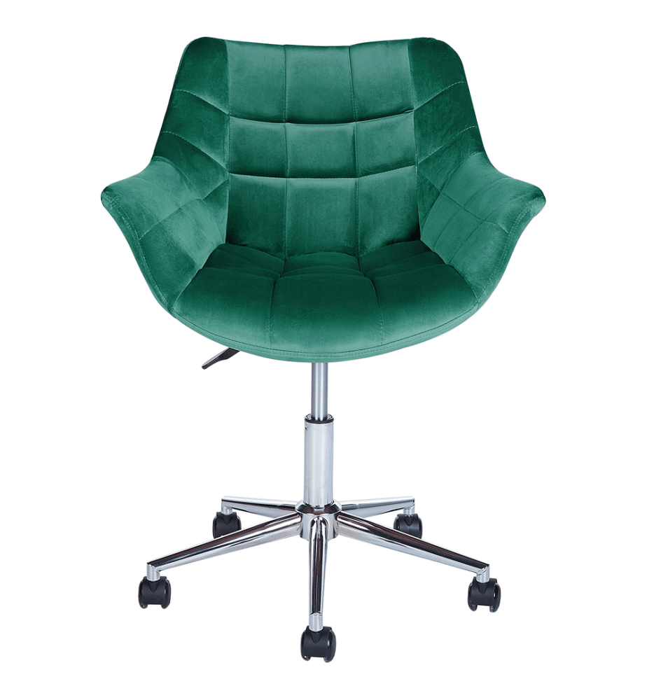 Chaise de bureau LABELLE Velours Vert émeraude