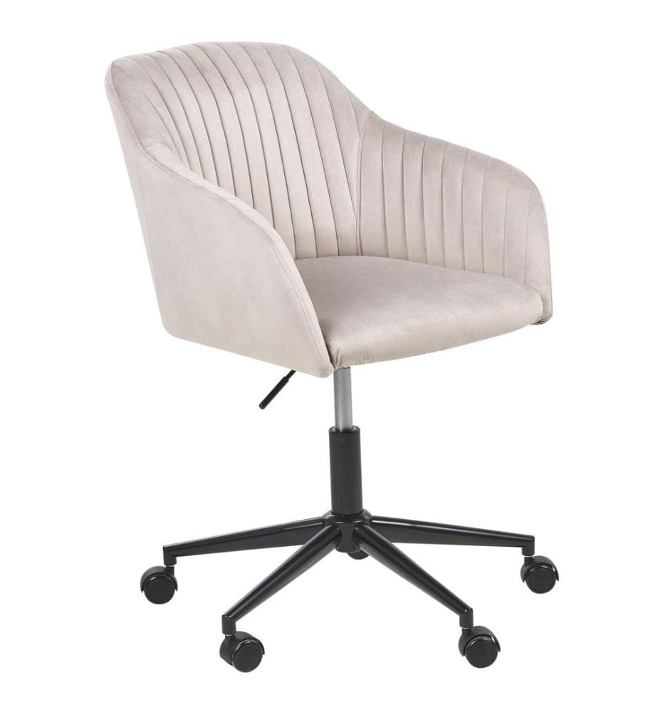 Chaise de bureau VENICE Velours Taupe