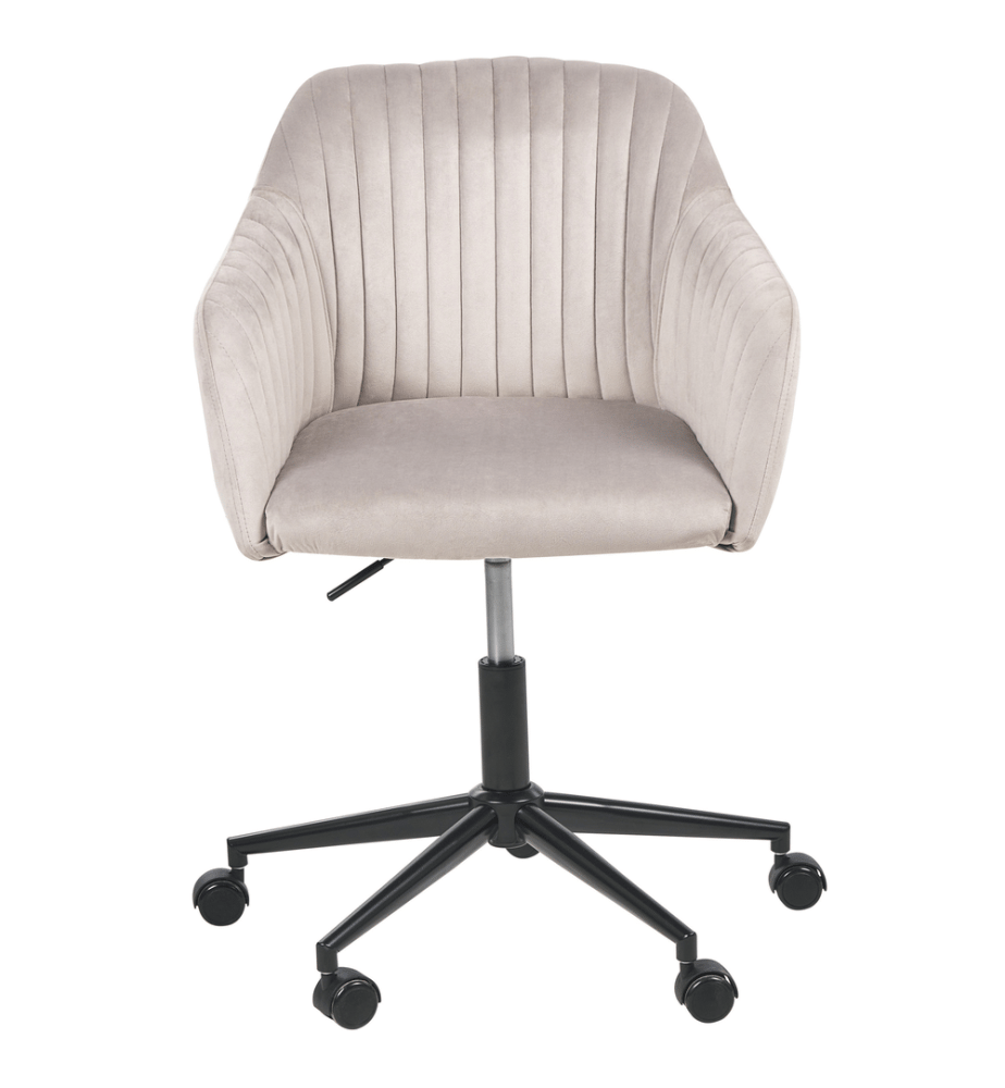 Chaise de bureau VENICE Velours Taupe