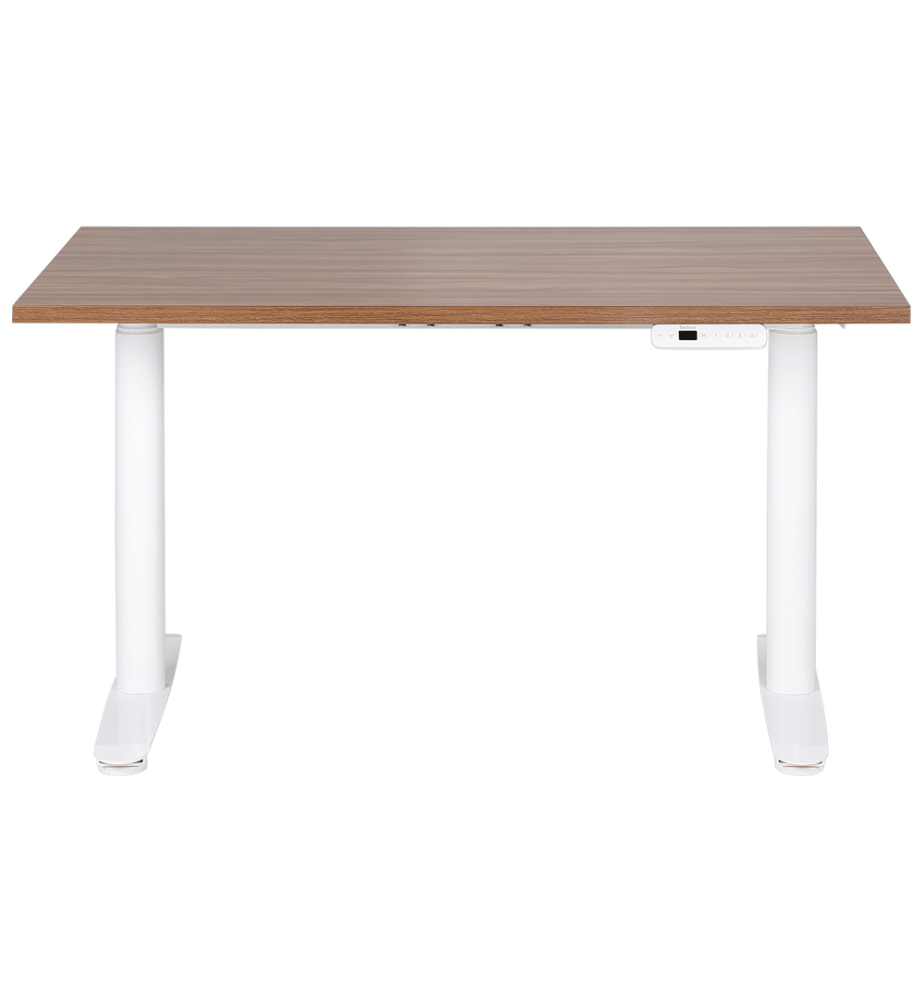 Bureau réglable en hauteur électriquement DESTINAS Marron/blanc 120 cm 72 cm