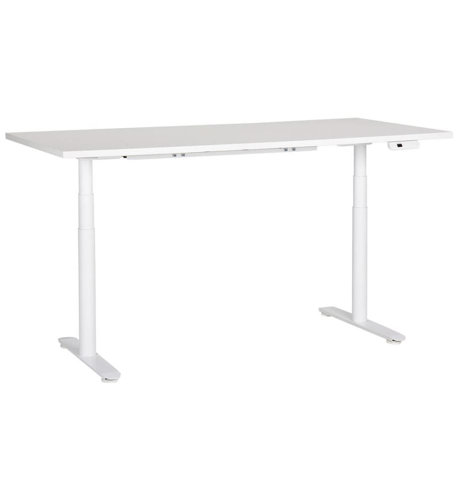 Bureau réglable en hauteur électriquement DESTINAS Blanc 180 cm 80 cm