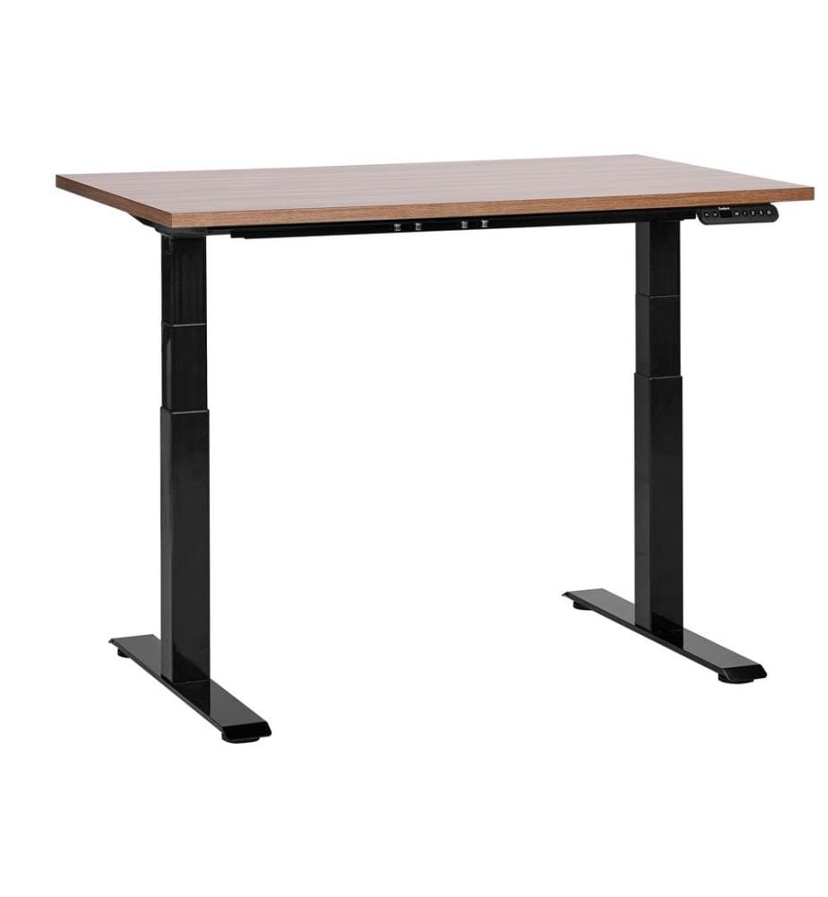 Bureau réglable en hauteur électriquement DESTINES Marron/noir 120 cm 72 cm