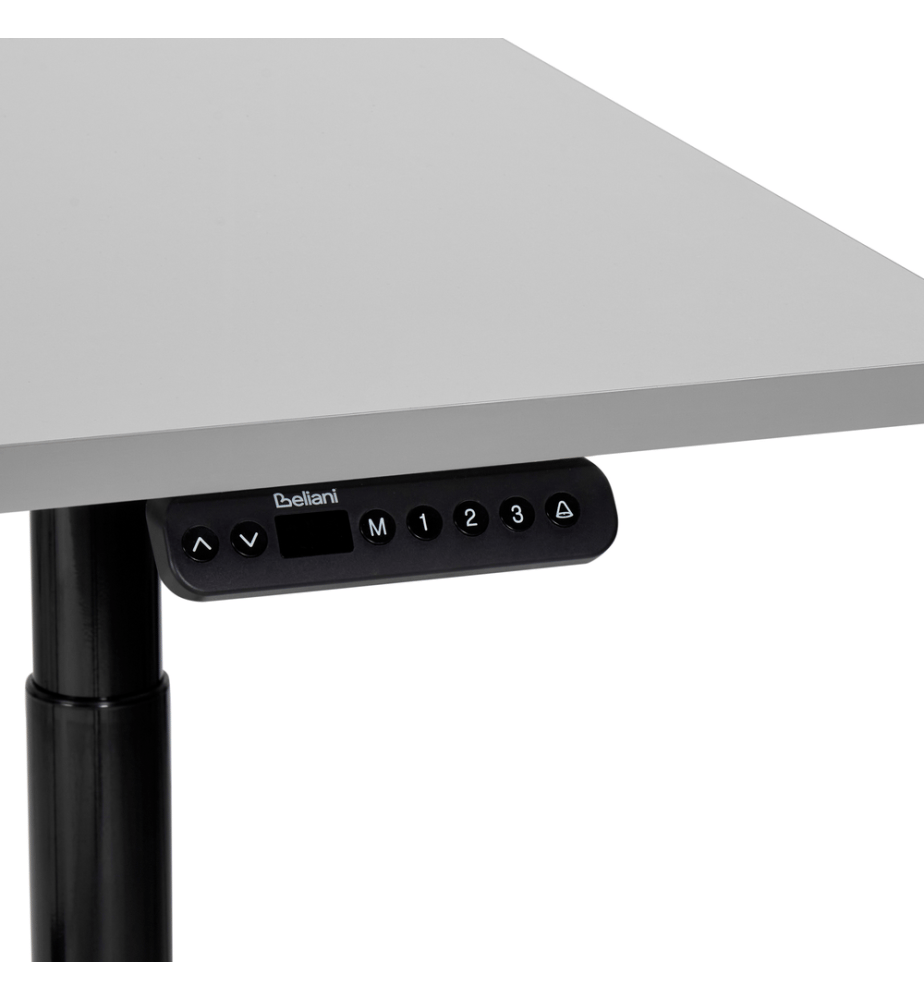Schreibtisch elektrisch höhenverstellbar DESTINAS Grau / Schwarz 160 cm 72 cm