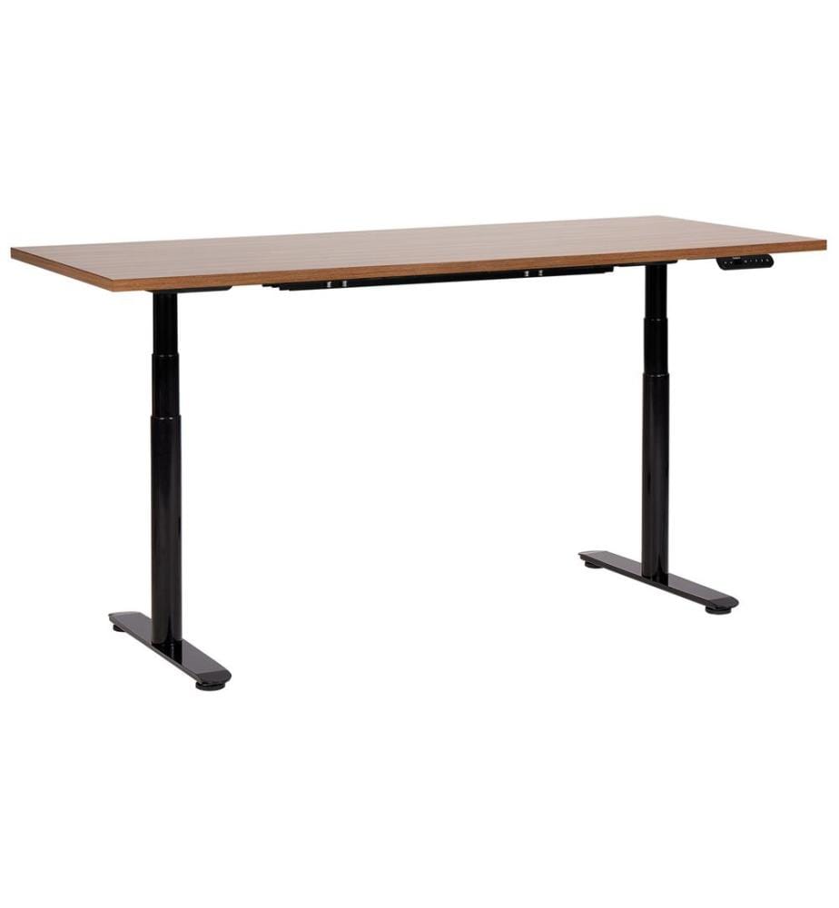 Bureau réglable en hauteur électriquement DESTINAS Marron/noir 180 cm 80 cm