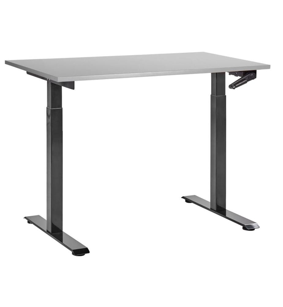 Bureau réglable en hauteur manuellement DESTINES Gris/noir 120 cm 72 cm