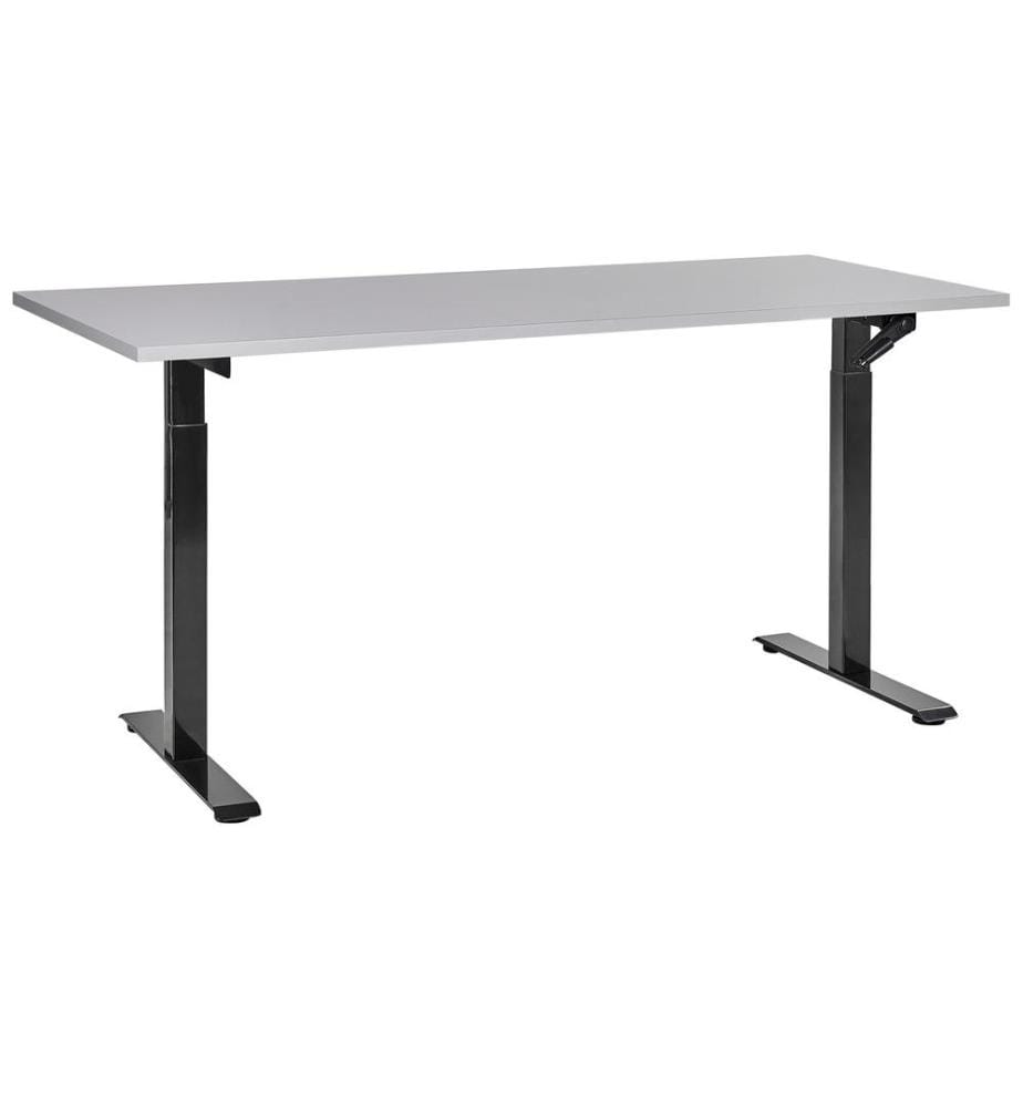 Bureau réglable en hauteur manuellement DESTINES Gris/noir 160 cm 72 cm