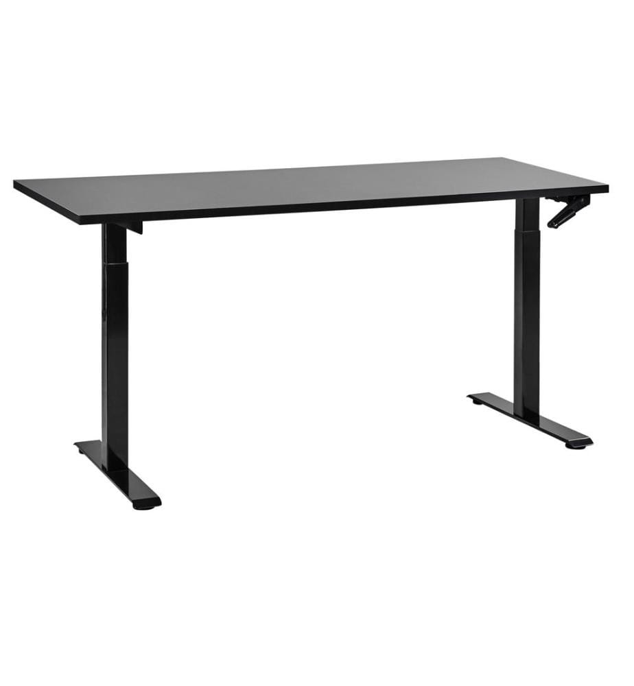 Bureau réglable en hauteur manuellement DESTINES Noir 160 cm 72 cm