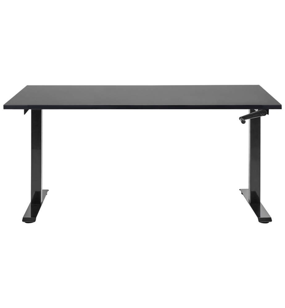 Bureau réglable en hauteur manuellement DESTINES Noir 160 cm 72 cm