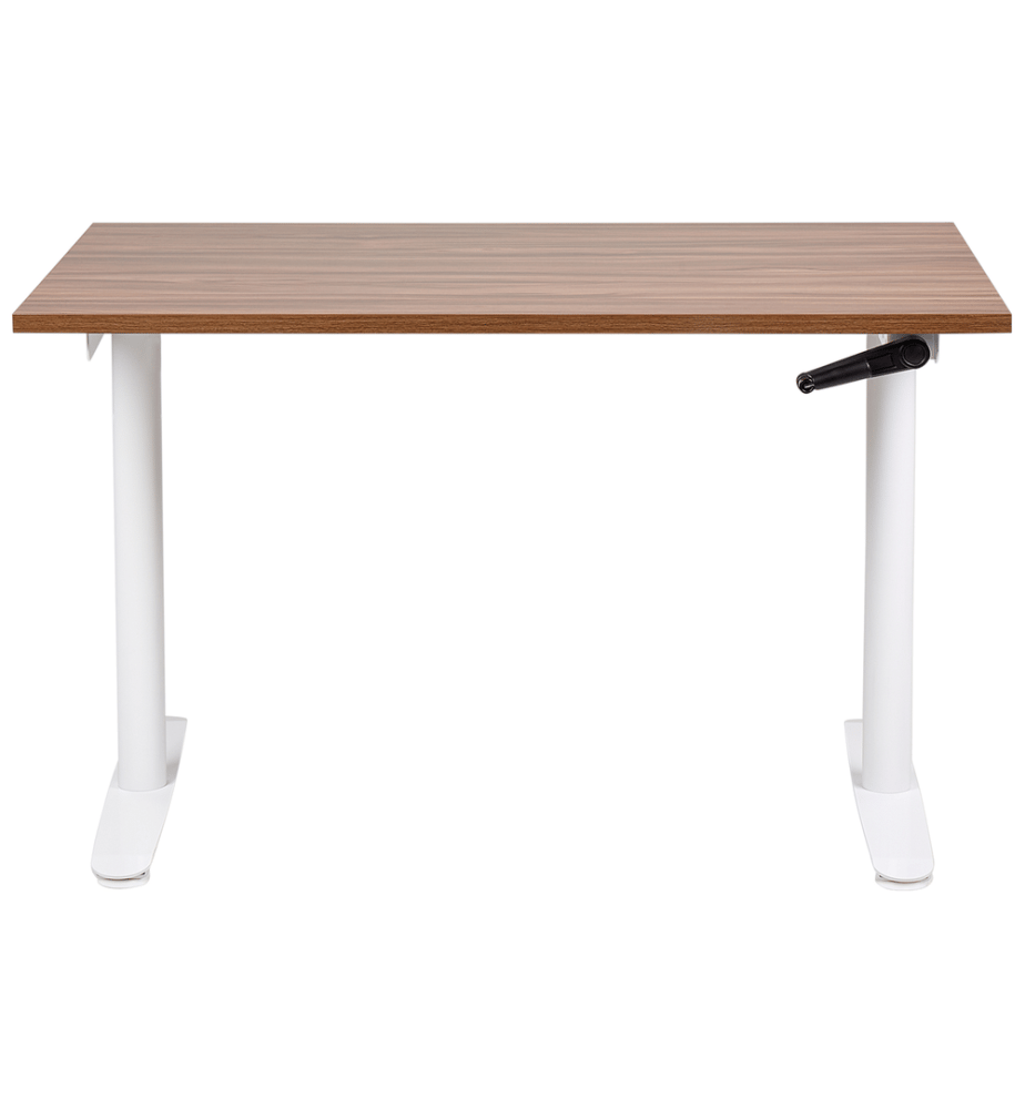 Bureau réglable en hauteur manuellement DESTINAS Marron/blanc 120 cm 72 cm