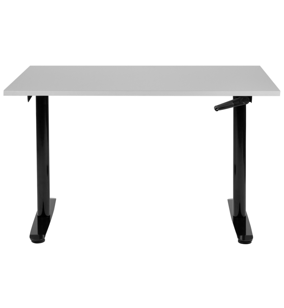 Bureau réglable en hauteur manuellement DESTINAS Gris/noir 120 cm 72 cm