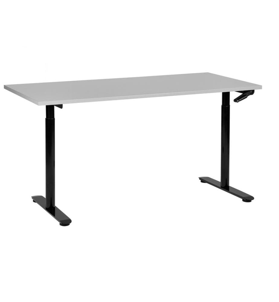 Bureau réglable en hauteur manuellement DESTINAS Gris/noir 160 cm 72 cm