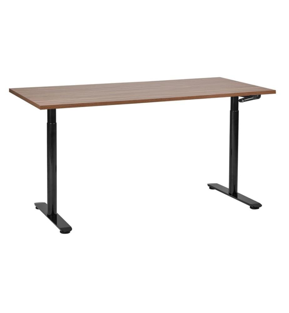Bureau réglable en hauteur manuellement DESTINAS Marron/noir 160 cm 72 cm