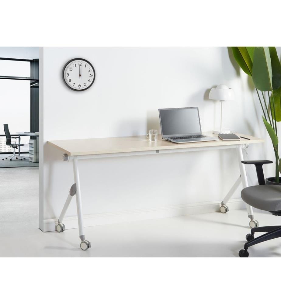 Bureau pliable BENDI Marron clair 180 cm 60 cm avec roues