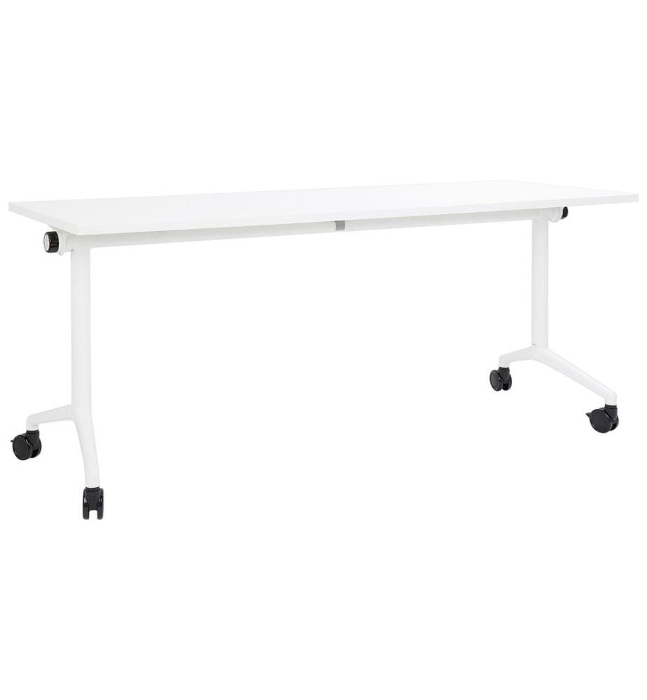 Bureau pliable CAVI Blanc 180 cm 60 cm avec roues
