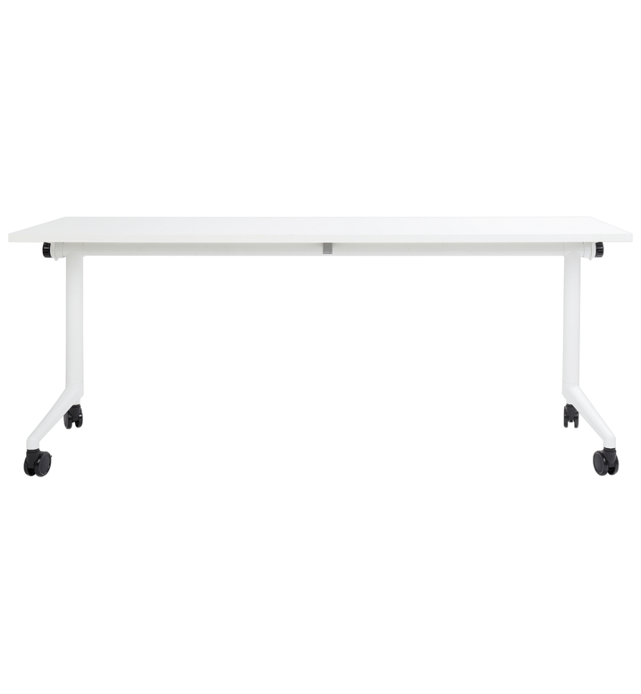 Bureau pliable CAVI Blanc 180 cm 60 cm avec roues