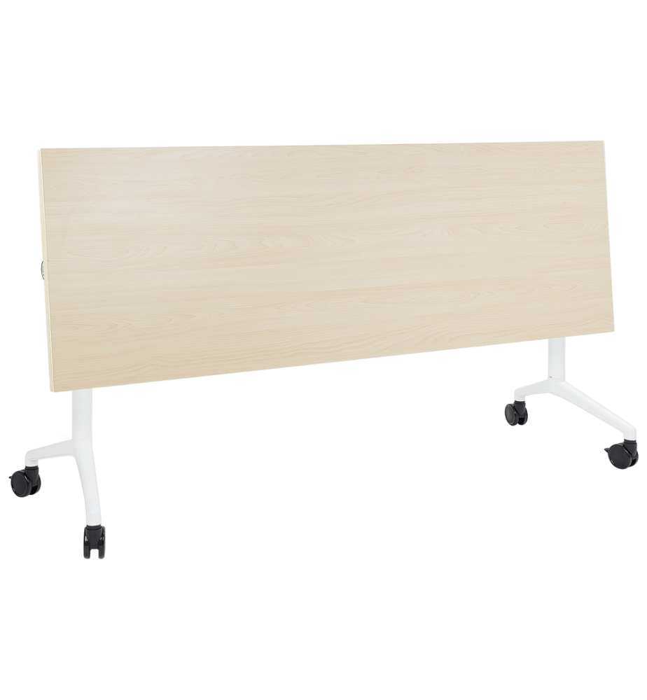Bureau pliable CAVI Marron clair 180 cm 60 cm avec roues