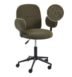 Chaise de bureau MORAGA Bouclé Vert foncé