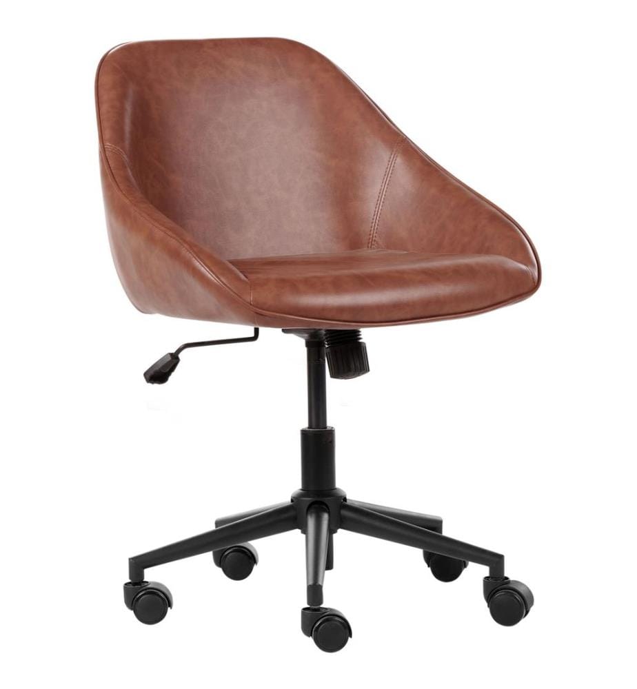 Chaise de bureau BARDSDALE Cuir PU Marron