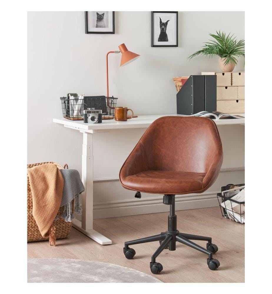 Chaise de bureau BARDSDALE Cuir PU Marron