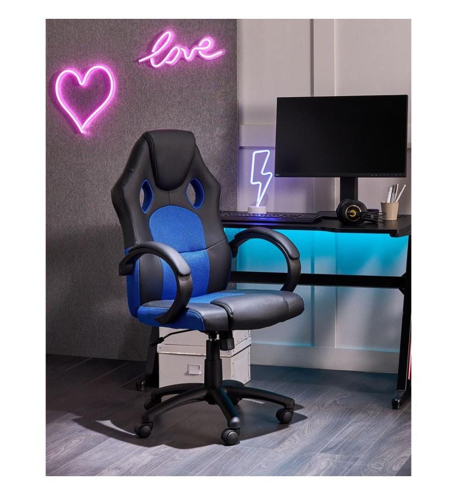 Bürostuhl FIGHTER Kunstleder Marineblau