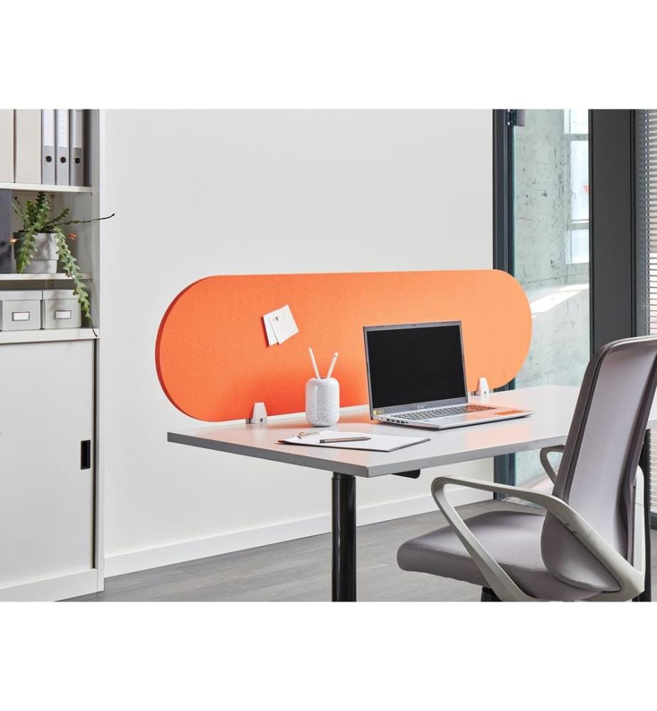 Cloison amovible de bureau SPARKY 160 x 40 cm Orange