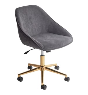 Sedia da scrivania BARDSDALE Velluto Grigio scuro