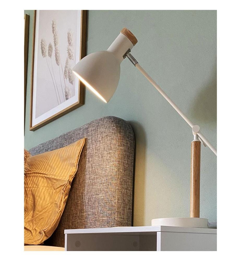 Lampe de bureau PECKOS Réglable Métal Blanc