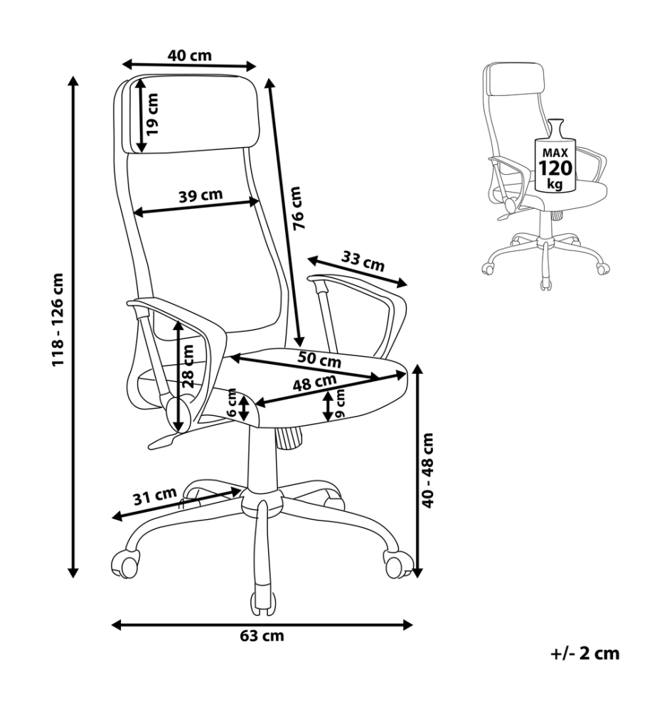 Bürostuhl PIONEER Dunkelgrau