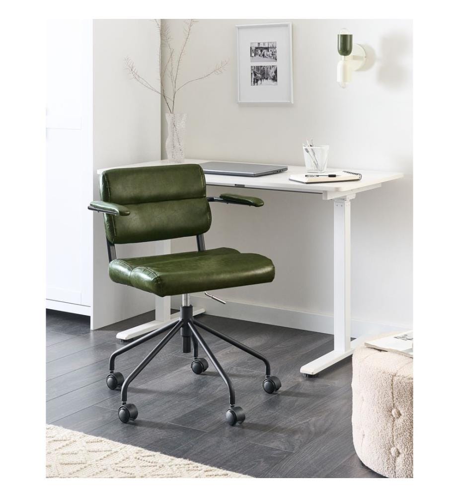 Chaise de bureau CANDOR Cuir PU Vert foncé