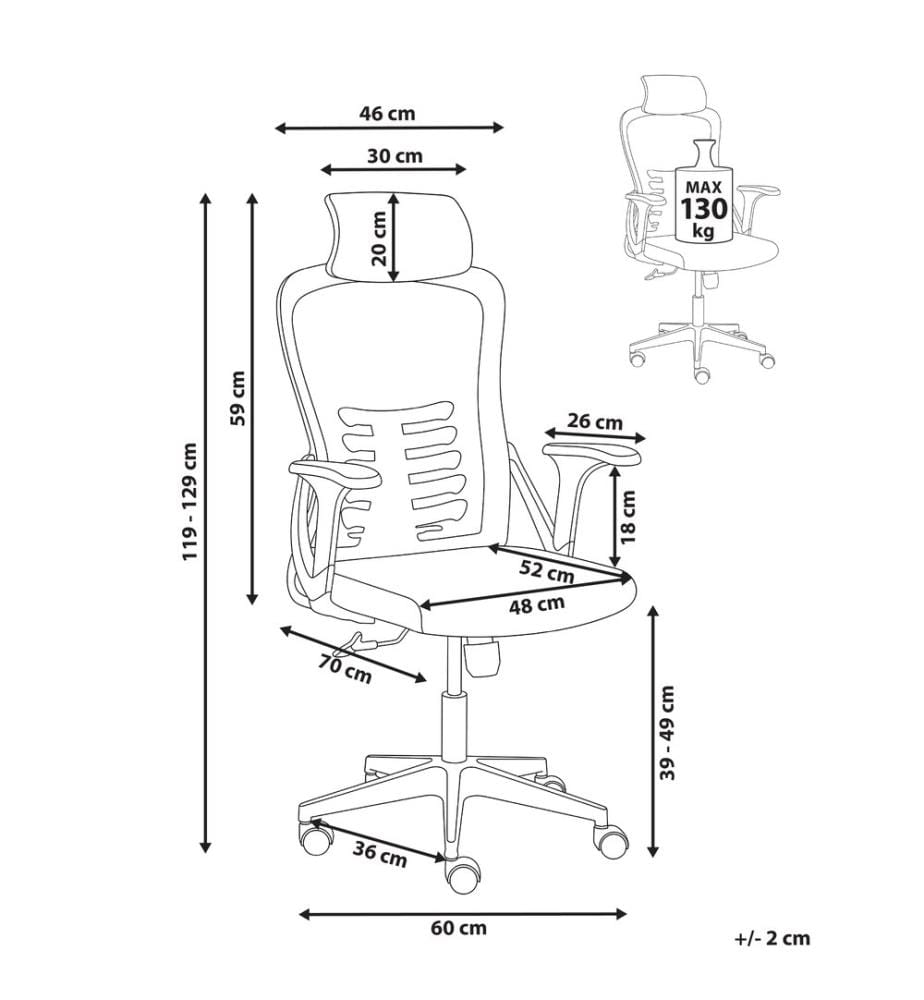 Chaise de bureau ERGONOX Noir