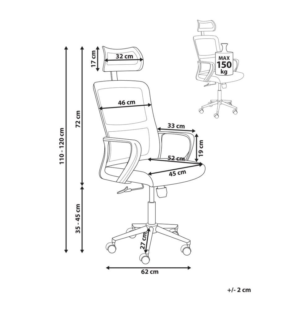 Chaise de bureau MONARCH Bleu