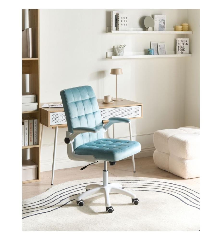Bürostuhl DANDY Samtstoff Hellblau