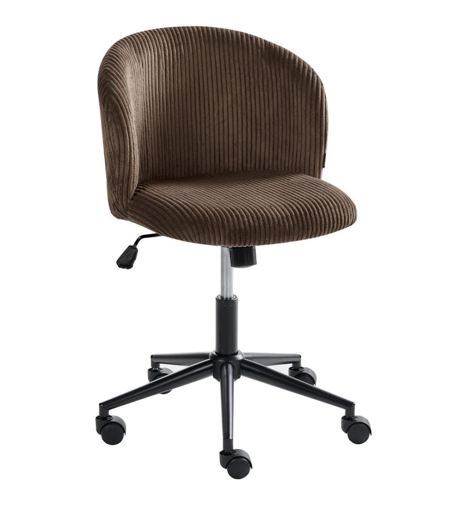 Bürostuhl MILES Cord Dunkelbraun