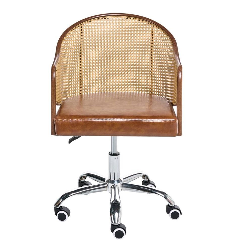 Chaise de bureau REDDING Cuir PU Marron