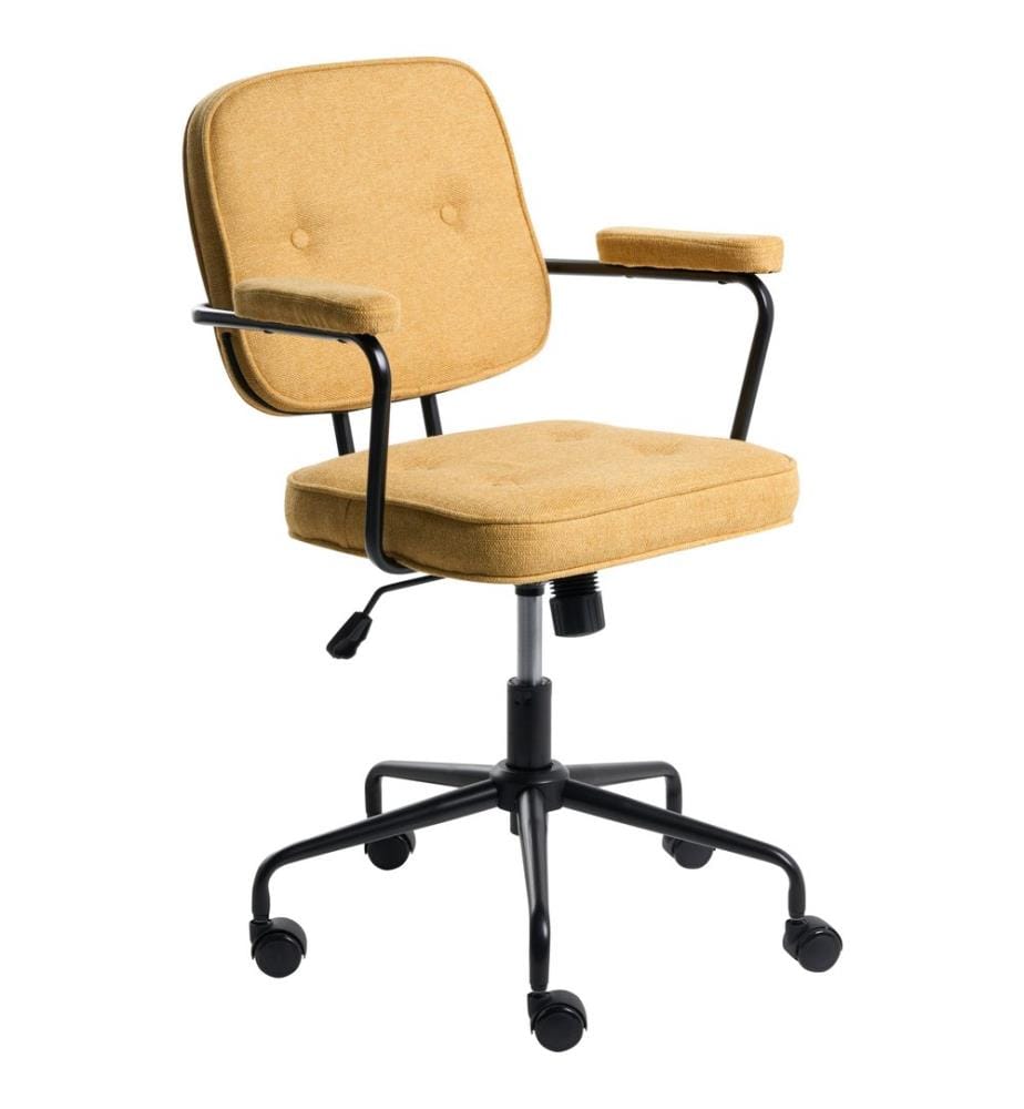Chaise de bureau PAWNEE Tissu Jaune