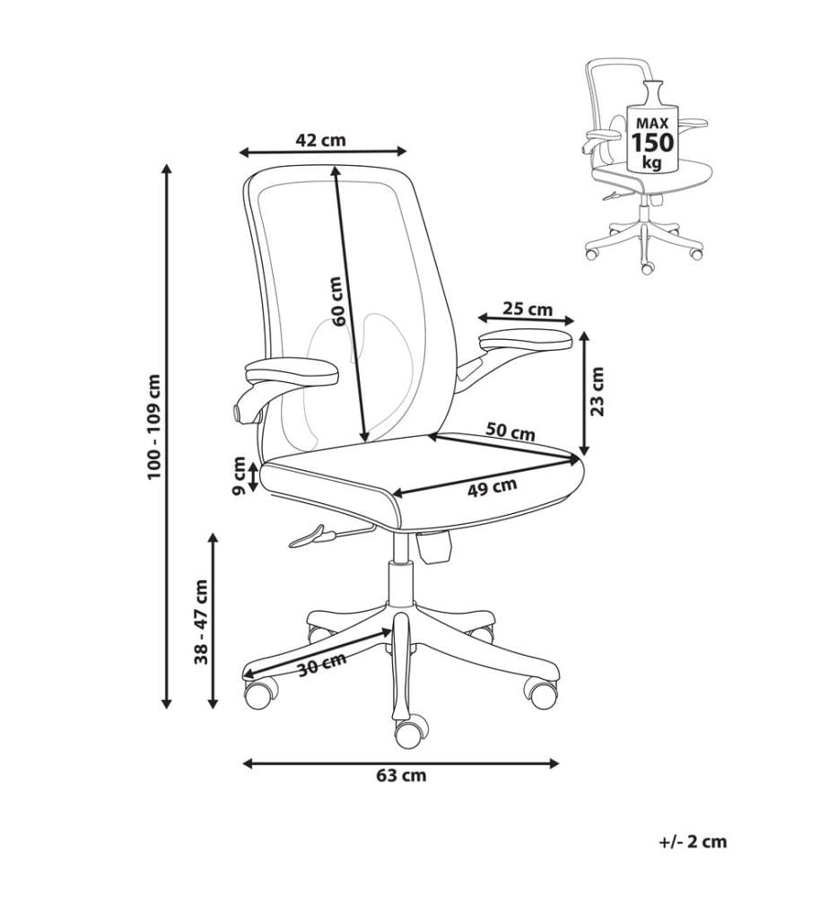 Chaise de bureau OVERLORD Rose pastel