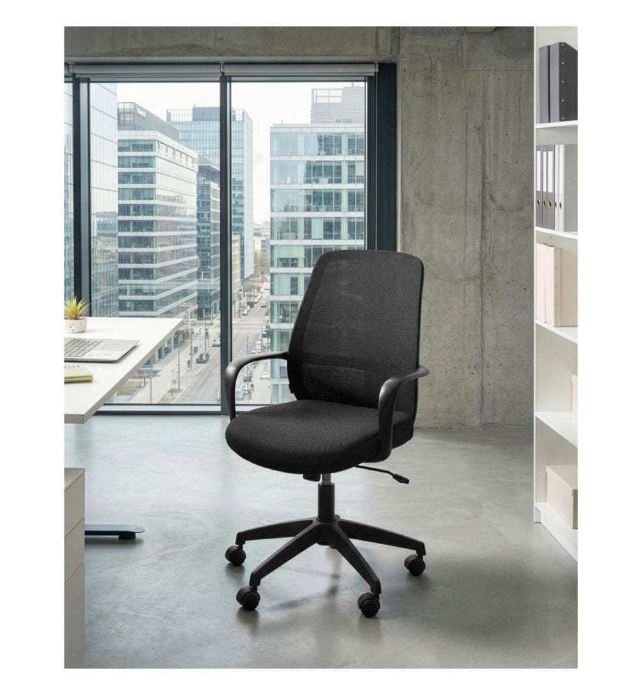 Chaise de bureau VELTO Tissu Noir