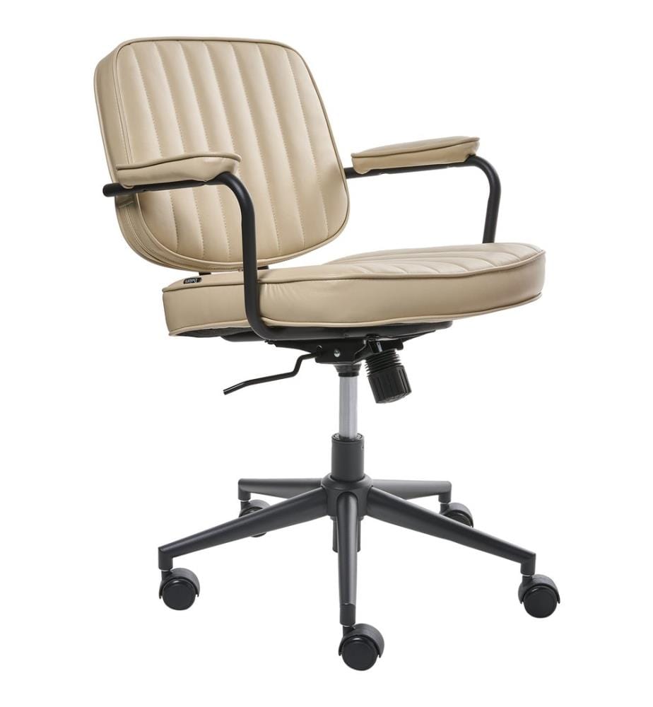 Chaise de bureau BERNE Cuir PU Beige