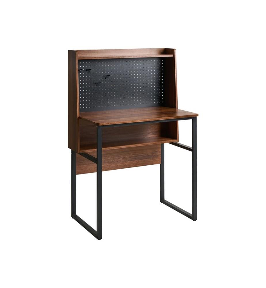 Bureau d'appoint avec panneau perforé BUXTON Marron foncé 84 cm 48 cm